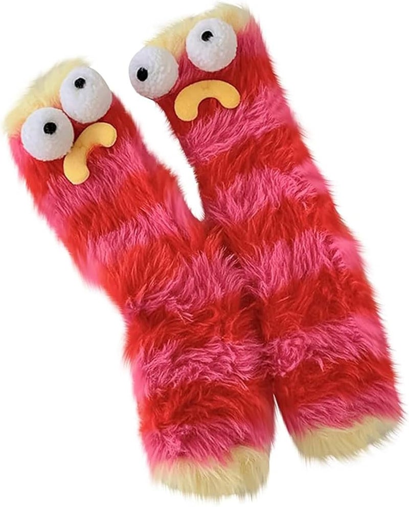 TFTSR Crazy Funny Fuzzy Silly Socks for Kids Women,Girls Fluffy Slipper Novelty Fun Socks,Boy Men Cute Cozy Soft Animal Socks - Image 1